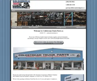 Coldstreamtruckparts.ca(Light and heavy truck salvage dismantlers) Screenshot