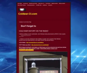 Coldwar-CT.com(Preserving the Cold War history of Connecticut) Screenshot