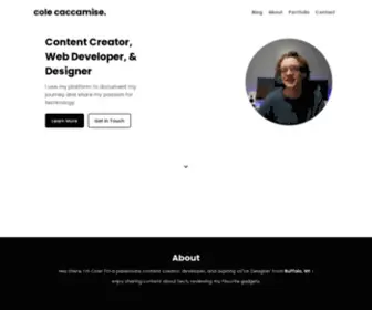 Colecaccamise.com(Cole Caccamise) Screenshot