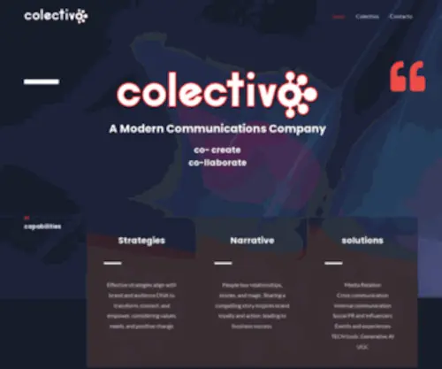 Colectivo.com.co(A Modern Communications Company) Screenshot