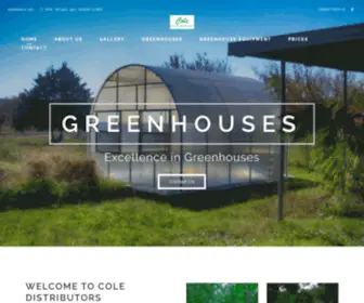 Coledistributors.com(Greenhouses by Cole Distributors) Screenshot