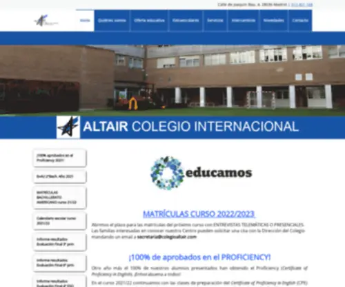 Colegioaltair.com(Colegio Altair) Screenshot