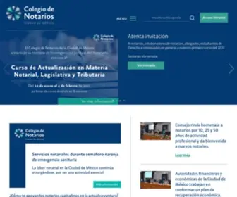 Colegiodenotarios.org.mx(Colegio de Notarios del Distrito Federal) Screenshot