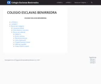 Colegioesclavasbenirredra.es(COLEGIO ESCLAVAS BENIRREDRA) Screenshot