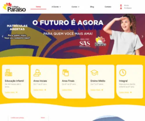 Colegioparaisobauru.com.br(Colégio Paraíso) Screenshot
