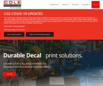 Colegraphicsolutions.com(CGS COVID) Screenshot