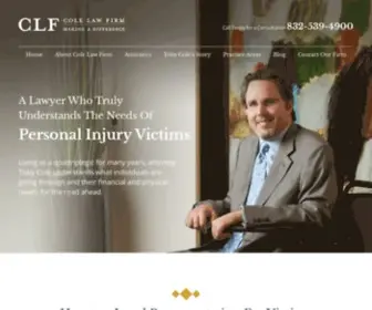 Colelawtx.com(Houston Catastrophic Personal Injury Attorney) Screenshot