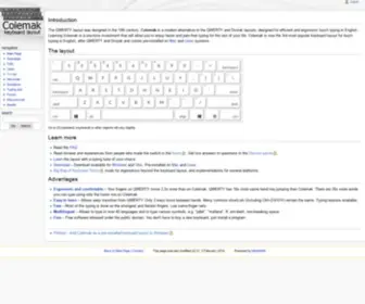 Colemak.com(Colemak keyboard layout) Screenshot