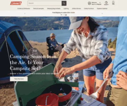 Coleman.com(Outdoor Camping Gear & Equipment) Screenshot