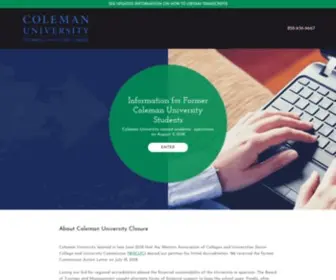 Coleman.edu(Coleman University) Screenshot