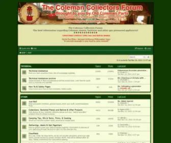 Colemancollectorsforum.com(The Coleman Collectors Forum) Screenshot