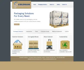 Colemancontainers.com(Canadian packaging companies) Screenshot