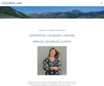 Colemanlaw.org(Coleman Law Home) Screenshot