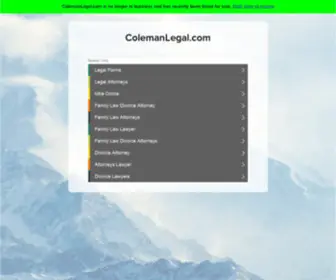 Colemanlegal.com(Legal jobs/temporary employment for attorneys) Screenshot