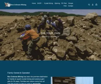 Colemanquartz.com(Ron Coleman Mining Dig For Quartz Crystals) Screenshot