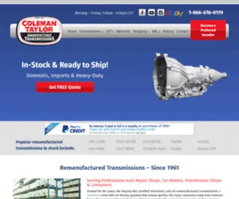 Colemantaylorreman.com(Coleman Taylor Remanufactured Transmissions & Transfer Cases) Screenshot