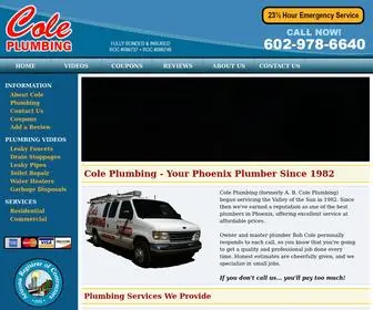 Coleplumbingaz.com(Cole Plumbing) Screenshot