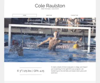 Coleraulston.com(Water Polo Goalie) Screenshot