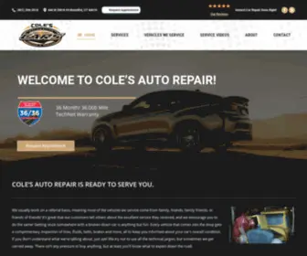 Colescars.com(Auto Repair in Bountiful) Screenshot