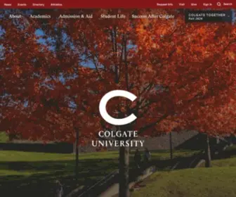 Colgate.edu(Colgate University) Screenshot