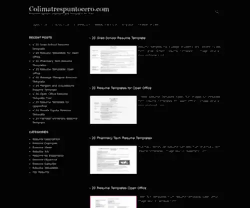 Colimatrespuntocero.com(Resume sample example and template for free) Screenshot