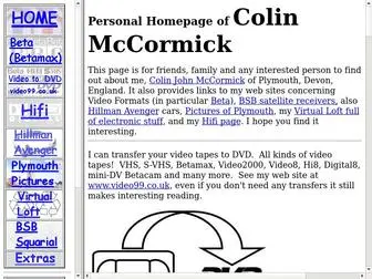 Colin99.co.uk(Colin McCormick's index) Screenshot