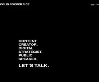 Colinrockerrice.com(COLIN ROCKER RICE) Screenshot