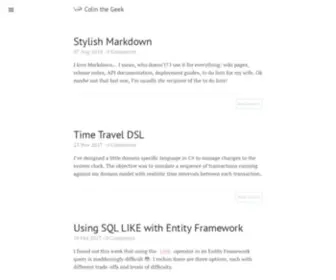 Colinthegeek.com(Colin the Geek) Screenshot