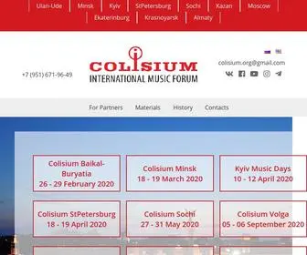 Colisium.org(COLISIUM International Music Forum Colisium Music Forum) Screenshot