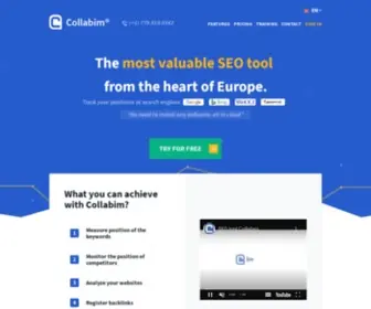 Collabim.com(The most valuable SEO tool from the heart of Europe) Screenshot