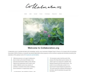 Collaboration.org(Integral Yoga in America) Screenshot