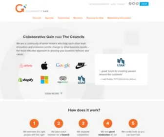 Collaborativegain.com(A peer leadership community for digital executives) Screenshot