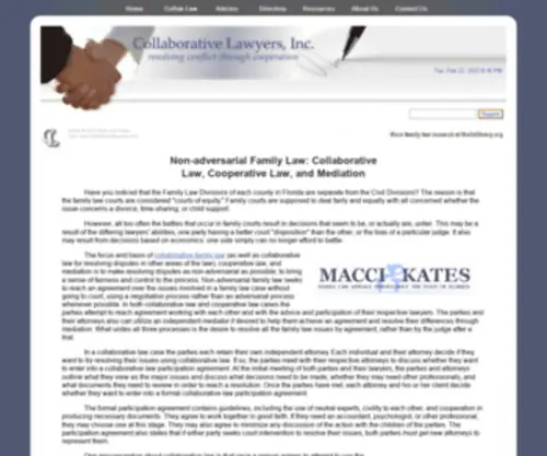 Collaborativelawflorida.com(COLLABORATIVE LAWYERS INC) Screenshot