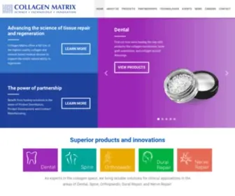 Collagenmatrix.com(Collagen Matrix) Screenshot