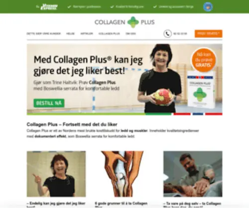 Collagenplus.no(Collagen Plus Flexi7 for god leddhelse) Screenshot