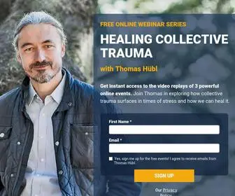 Collectivetraumaseries.com(Healing Collective Trauma: Free Webinar Series with Thomas Hübl) Screenshot