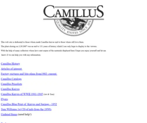 Collectors-OF-Camillus.us(Collectors of Camillus) Screenshot