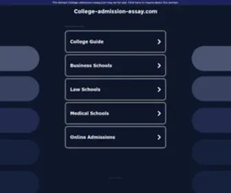 College-Admission-Essay.com(Expert College Admission Essay and Personal Statement Editing) Screenshot