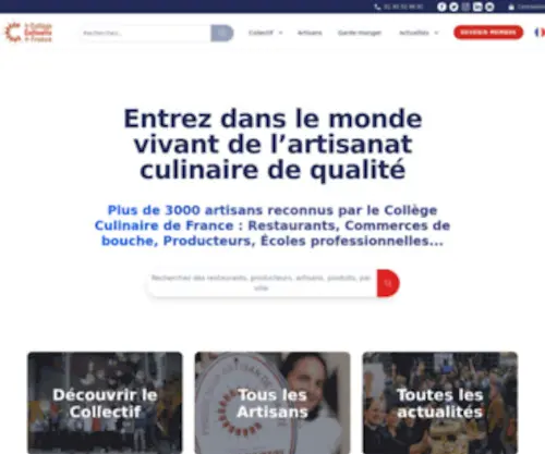 College-Culinaire-DE-France.fr(Présentation du Collège Culinaire de France) Screenshot
