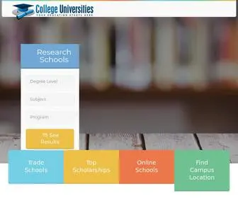 College-Universities.com(Find a Trade School or University) Screenshot