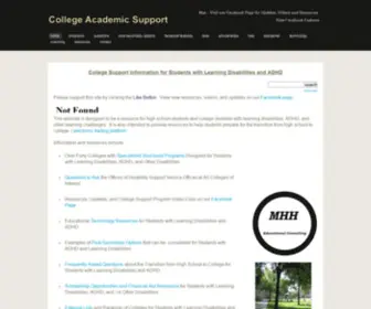 Collegeacademicsupport.com(Colleges for Students with Learning Disabilities) Screenshot