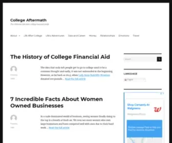 Collegeaftermath.com(College Aftermath) Screenshot