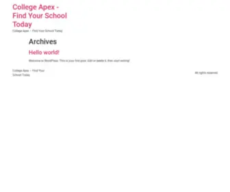 Collegeapex.com(Find Your School Today) Screenshot