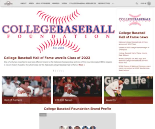 Collegebaseballhall.org(College Baseball Hall of Fame) Screenshot