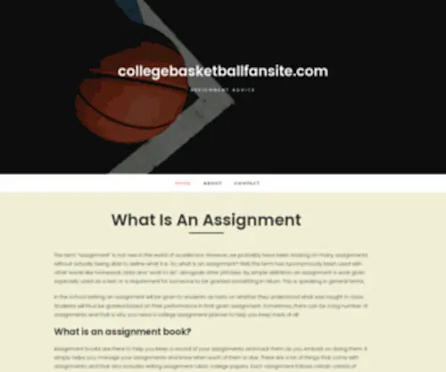 Collegebasketballfansite.com(Best Homework Helpers On The Web) Screenshot