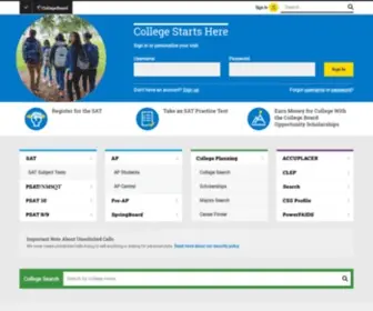 Collegeboard.com(College Board) Screenshot