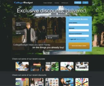 Collegebudget.com(Daily Deals for College Students. CollegeBudget) Screenshot