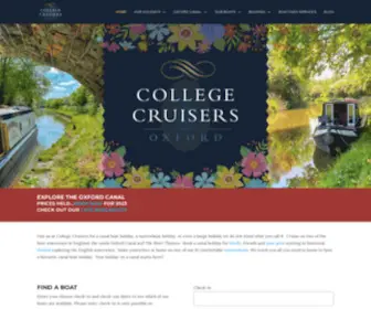 Collegecruisers.com(Canal boat holidays on the Oxford Canal) Screenshot