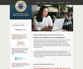 Collegedegree.com(Online College Degrees for Today's Student) Screenshot