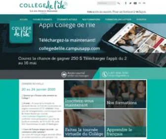 Collegedelile.ca(Nouvelles) Screenshot